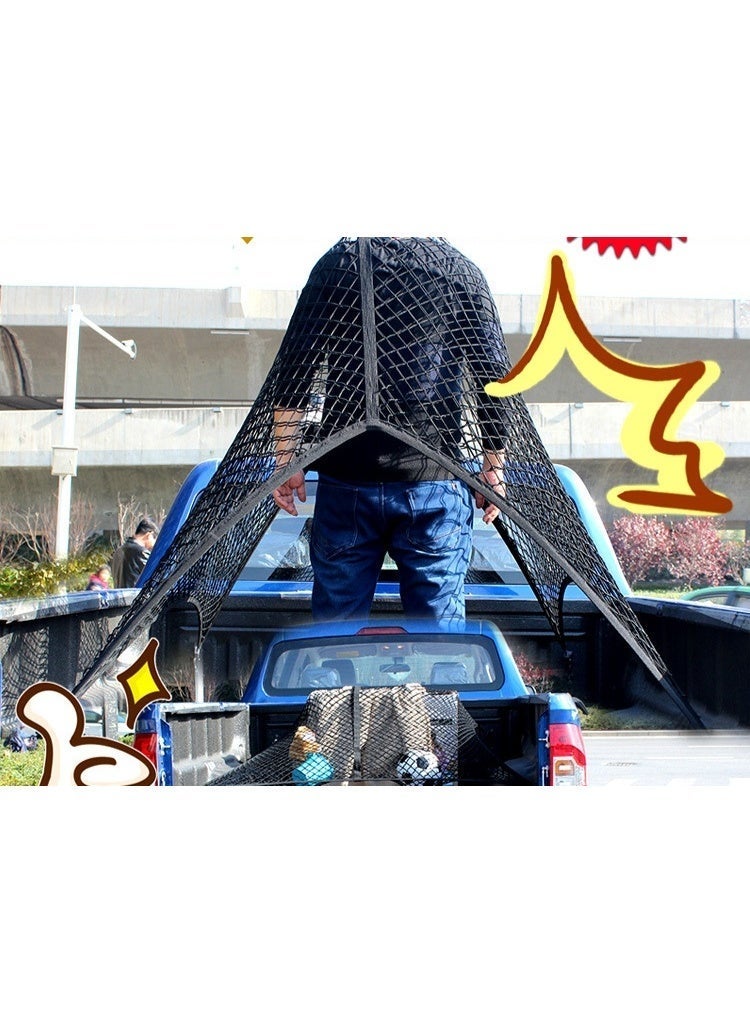 Halamodo Cargo Net for SUV Car Trunk, Elastic Mesh Net Organizer with Hooks, Adjustable Auto Trunk Rear Cargo Netting Storage Mesh Pouch, Universal Car Accessories - Image 5